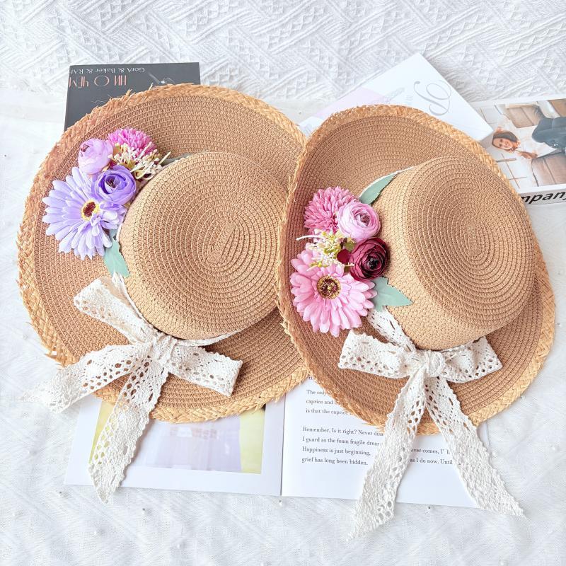 Mother's Day DIY Straw Hat Craft Materials Floral Hat Artificial Flower Creative Gift Marketing Warm-Up Sun Hat