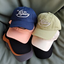 儿童帽子男童棒球帽纯色帅气个性男女宝宝穿搭春秋字母刺绣鸭舌帽