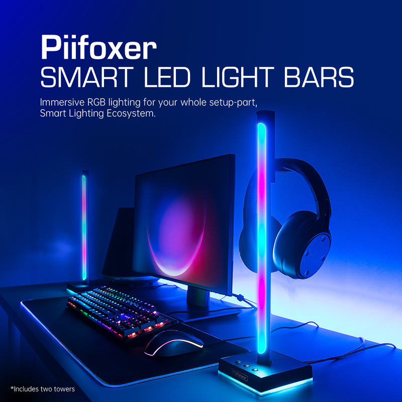 New cross-border RGB pickup atmosphere light multi-rhythm mode computer desktop game headset bracket can be controlled by APP