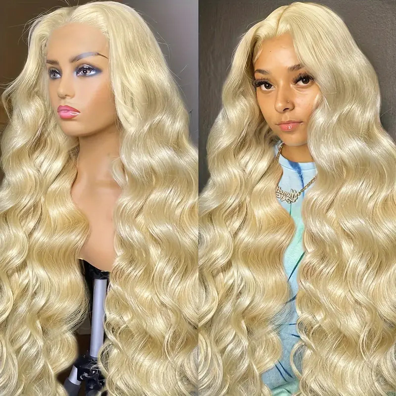 Front Lace Wig, Women's Lace Front Wig with Middle Parting, Long Wavy Hair, Natural and Fashionable Full Head Style Front Lace Wig, Women's Lace Front Wig with Middle Parting, Long Wavy Hair, Natural and Fashionable Full Head Style