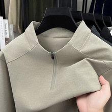 主推款品牌套头打底衫卫衣男士半高拉链立领内衣长袖t恤时尚百搭