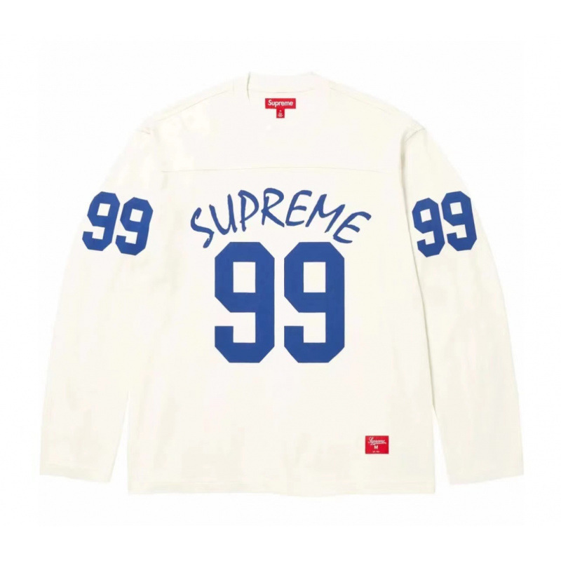 E571 Supreme24 99 L/S FOOTBALL TOP 长袖T白色