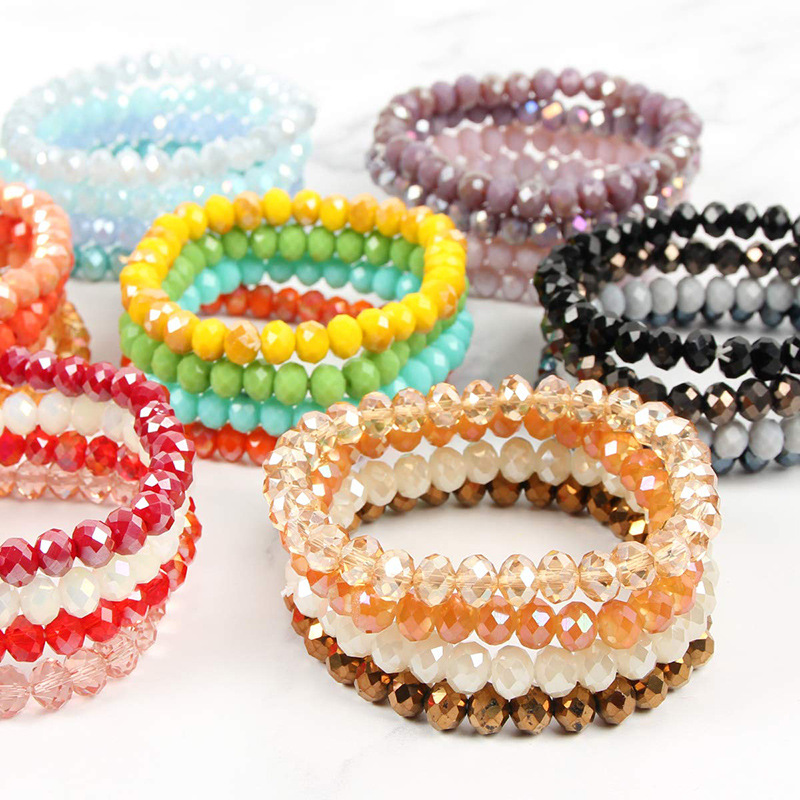 Crystal Material Fashion Solid Color Crystal Wholesale Bracelets
