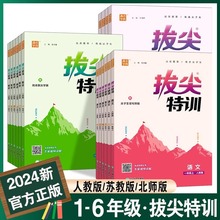 2024新版拔尖特训一二三四五六年级下册语文数学英语人苏教北师版