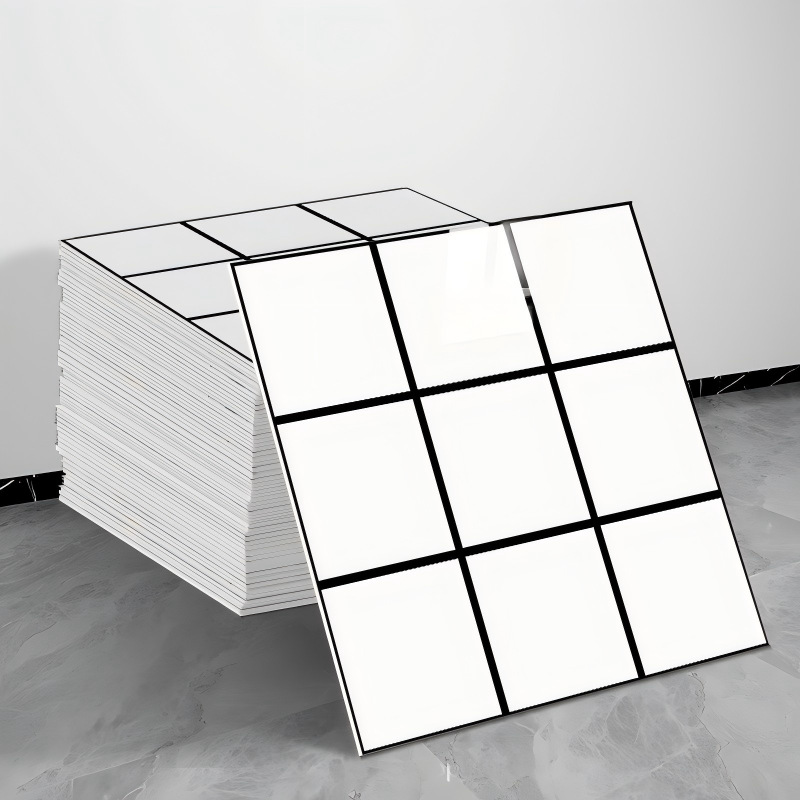 Autoadhesivo impermeable imitación de azulejos de pared de aluminio placa de plástico renovación decoración de cocina de mármol pegatinas de pared de baño