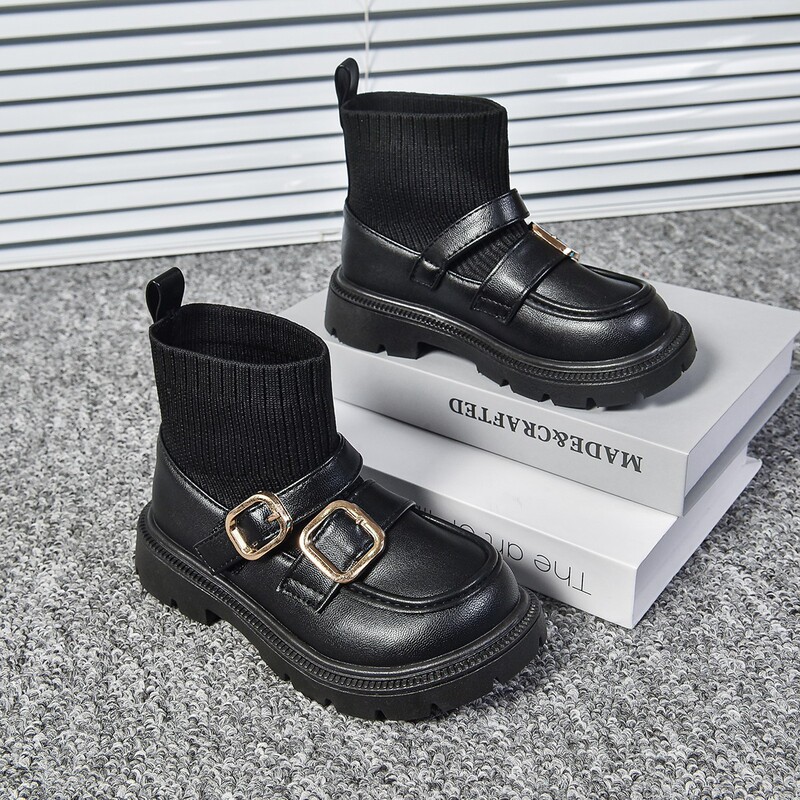 Girls' Short Boots 2026 New Style Boots Children's Baby Boots Princess Boots Soft Sole Non-Slip Double Cotton Little Girl Leather Boots Trendy Girls' Short Boots 2026 New Style Boots Children's Baby Boots Princess Boots Soft Sole Non-Slip Double Cotton Little Girl Leather Boots Trendy