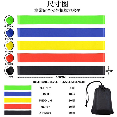 Latex Yoga Elastic Band Sports Fitness Resistance Band Buttocks Belt Yoga Supplies Manufacturer Wholesale Elastic Band
