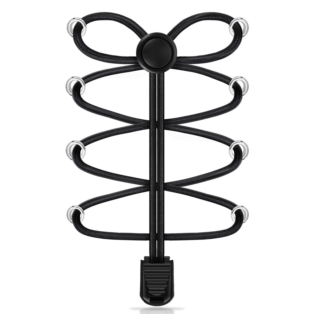 跨境松紧弹力绳鞋带系列懒人鞋带纯色3mm橡筋绳运动鞋免系鞋带