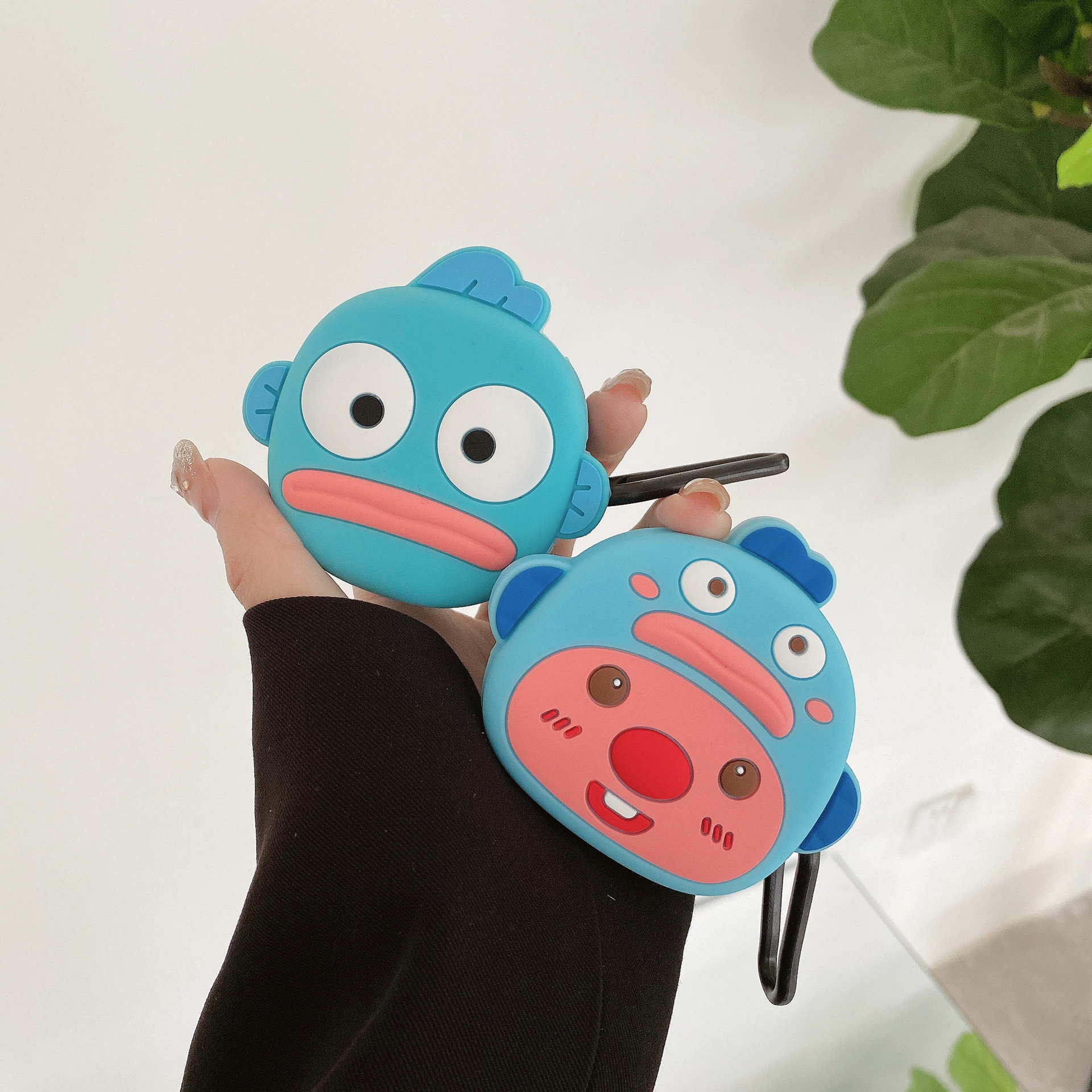 適用三星BudsFE無線藍牙耳機保護套丑小狸Galaxy buds2硅膠殼平面