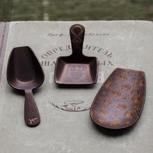 紫铜复古做旧/樱花茶铲/小茶匙取茶器mini取茶叶勺挖茶勺小茶铲