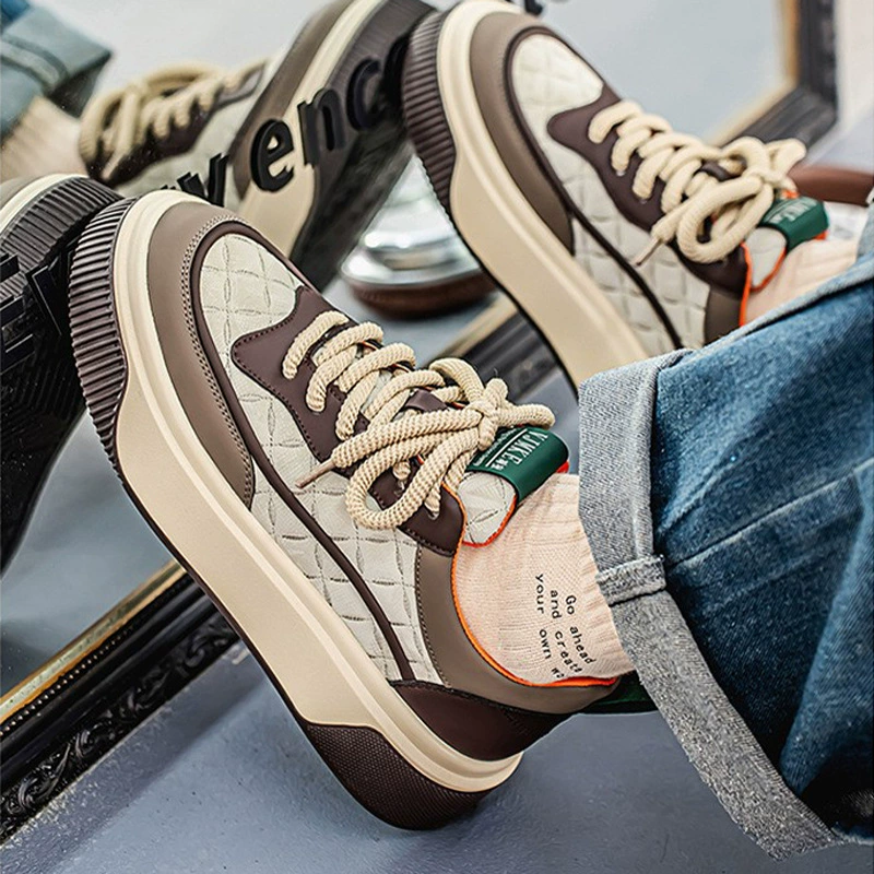 Весенние мальчики с низким верхом скейтборды с толстой подошной студенческой спортивной обуви