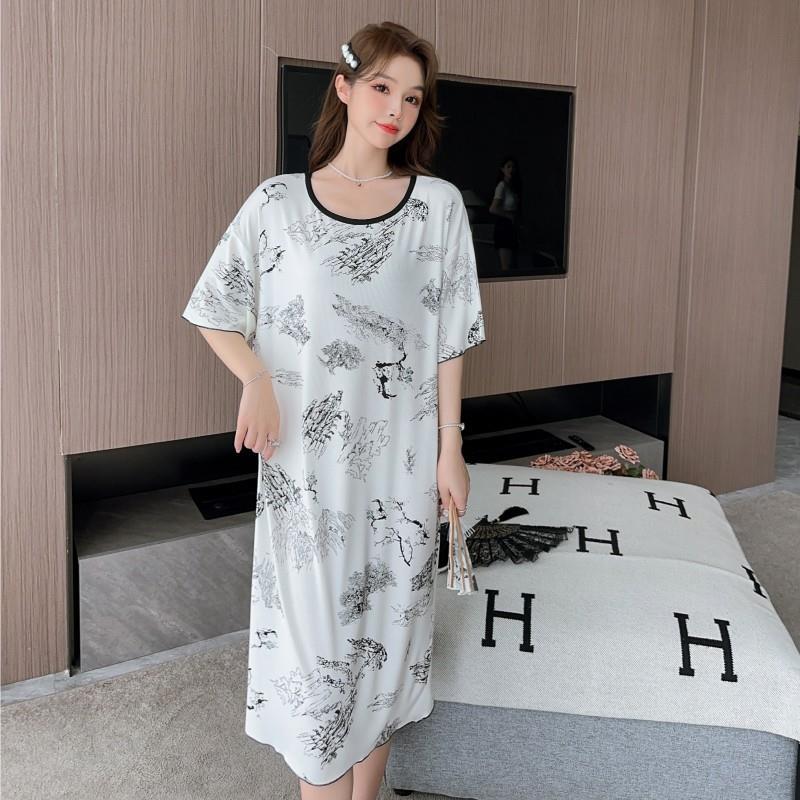 Camisón de verano chica extra grande 200kg modal desgaste del hogar lindo dibujos animados TikTok vivir desgaste del hogar