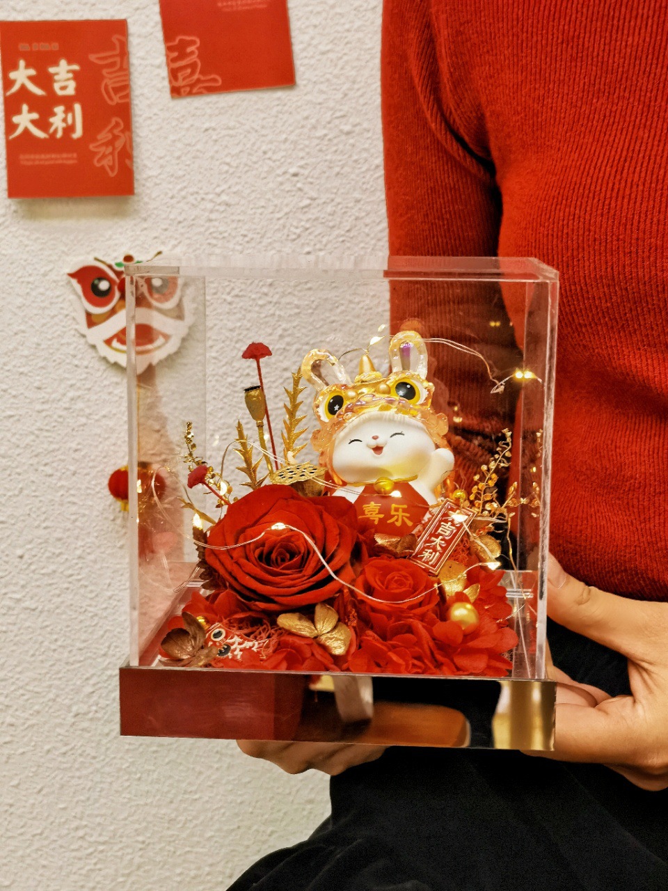 거울 행운의 토끼 15*15*16cm