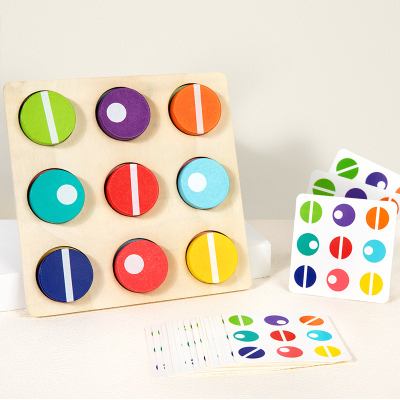 Forma de madera transfronteriza color emparejamiento máquina de torsión de huevos educación infantil entrenamiento de rompecabezas de ajedrez geométrico emparejamiento de ajedrez