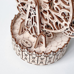 DIY wooden puzzle 3D three-dimensional special-shaped puzzle model wooden machinery difficult assembly music box ferris wheel