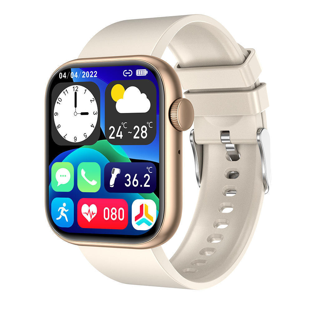 QX7 reloj inteligente nuevo Bluetooth llamada temperatura corporal Frecuencia Cardíaca oxígeno en la sangre monitoreo de oxígeno en la sangre asistente de voz deportes conteo de pasos