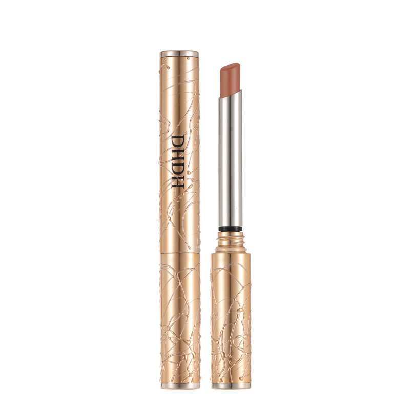 DHDH es un excelente lápiz labial sin tazas, terciopelo mate, color suave, maquillaje fresco, niebla, lápiz labial de belleza.