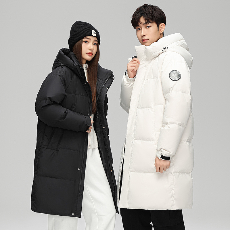 Transfronterizo chaqueta de plumón media y larga de moda de invierno para hombres 2025, nueva ropa de invierno para parejas gruesa chaqueta cálida a prueba de viento image 5