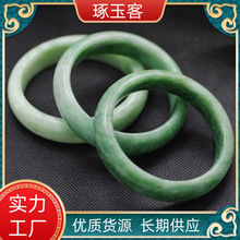 玉手镯厂家批发玉镯浅绿飘花玉手镯 女款贵州翠玉翡翠色手镯