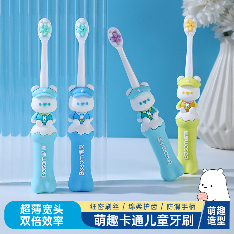Children 3 Years Old, 6 Years Old to 12 Years Old, Cartoon Cute Soft-Bristled Toothbrush Baby Infant Tooth Replacement Period