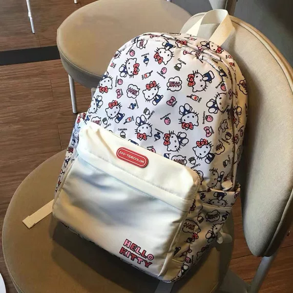 Hellokitty New Hello Kitty Backpack Cute Kt Primary School Bag Large Capacity Multifunctional Backpack