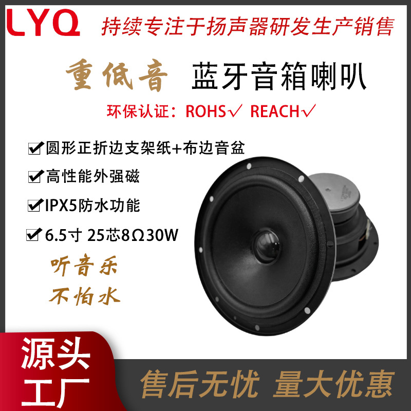 6,5 pulgadas de papel borde de tela exterior magnético medio woofer 8Ω 30W