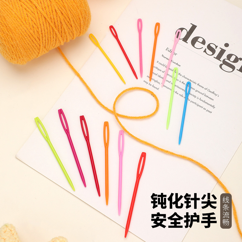 Agujas de Coser para Suéteres de Plástico Multicolor 5.5/7/9/15 cm para Tejido de Lana image 5