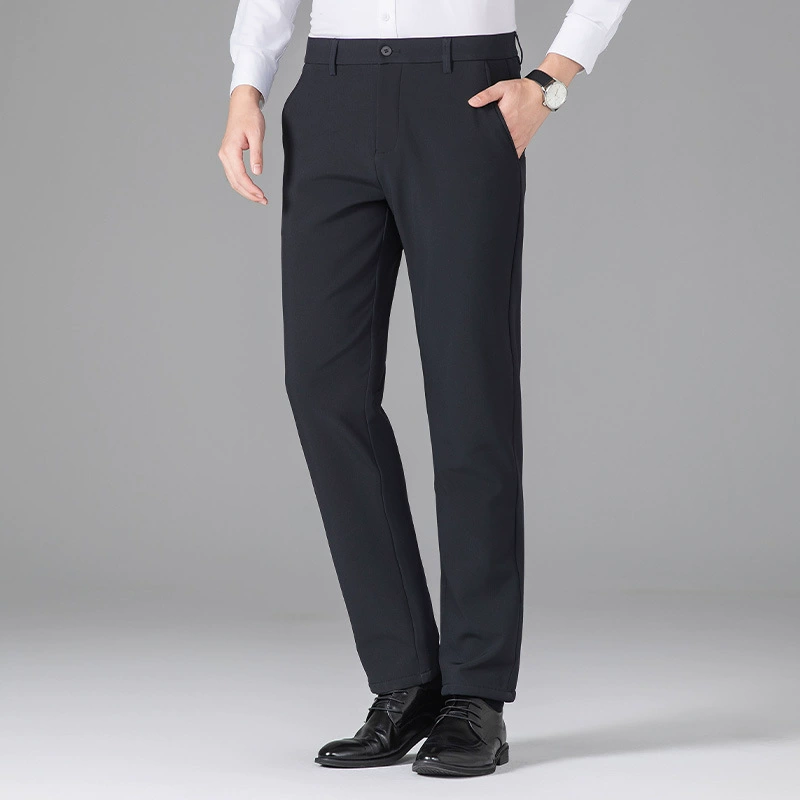 Устойчивые к загрязнениям и водяным повседневным брюкам зимние мужские бархатные толстые брюки