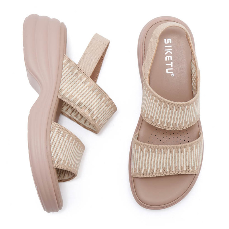 Dép sandal nữ đế dày quai chữ V mùa hè chống trượt — Màu đen, Màu xám, Màu mơ chi tiết 32