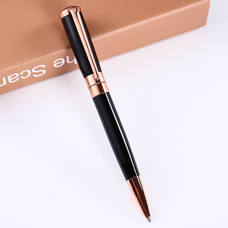 Fábrica en stock al por mayor de alta calidad de metal bolígrafo regalo de negocios pluma publicidad pluma de aceite Comercio exterior firma pluma impresión