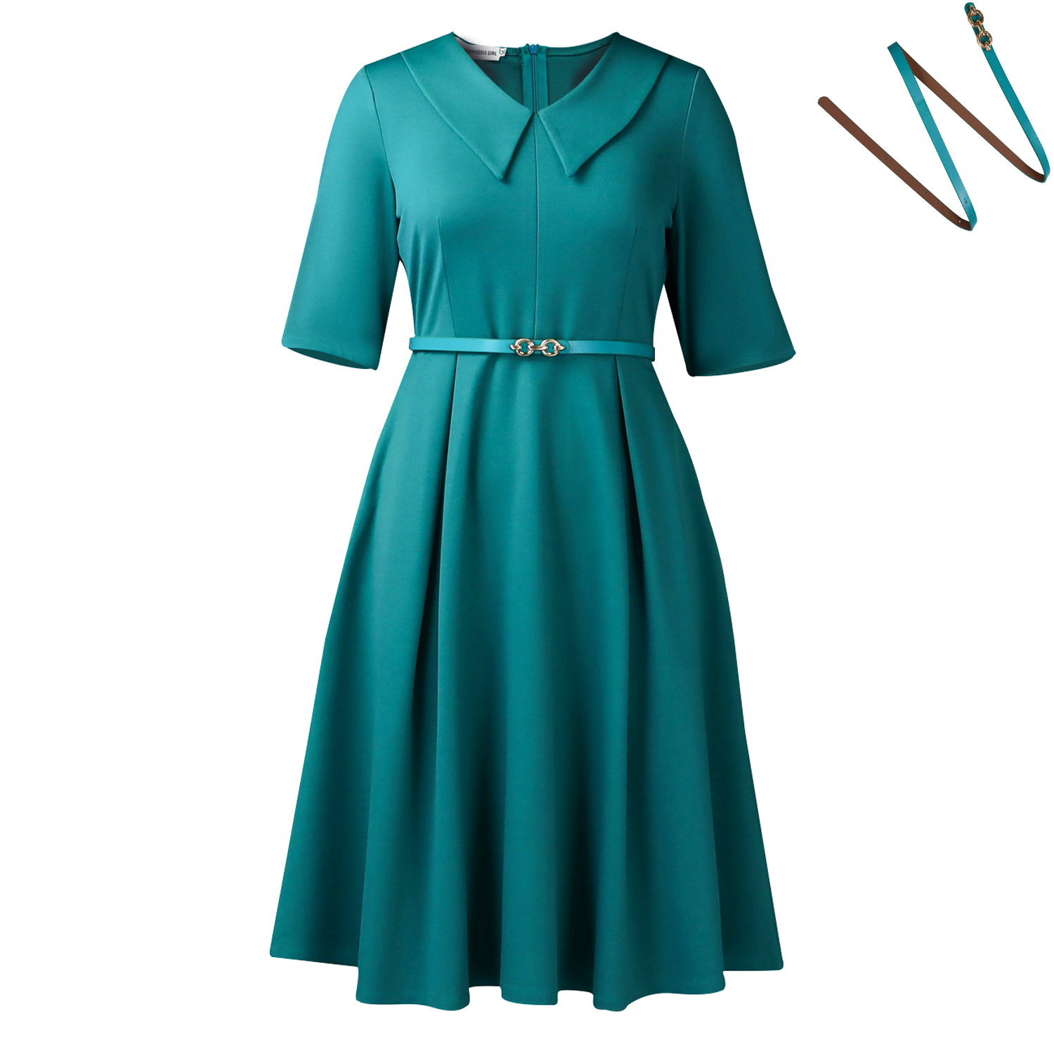 Elegant Solid Color African Dress Womens Fashion Five Quarter Sleeve Suitable for Casual or Formal Occasions