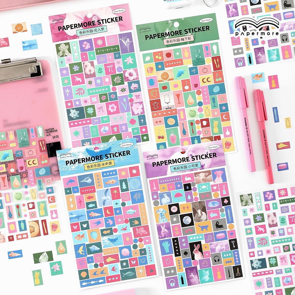 Pegatinas de papel More Color Paradise Series Korean ins Style Handstyle Diy Gucka Decoration Pegatinas