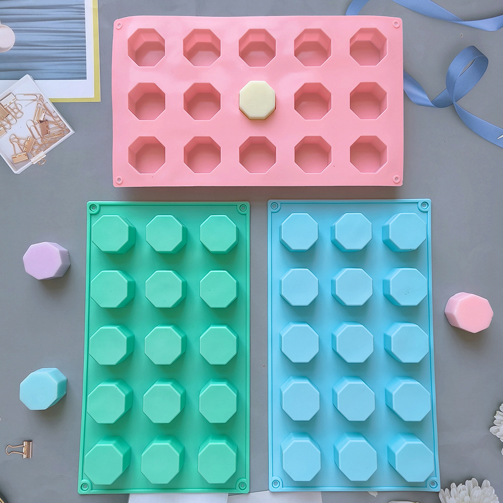 15 líneas 8 lados 72 columnar pastel de chocolate molde de silicona DIY pudín dulces herramientas de cocina para hornear