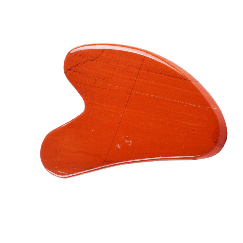 Tablero raspador de jade de cristal rosa natural Tablero raspador de belleza facial de cristal Meridian