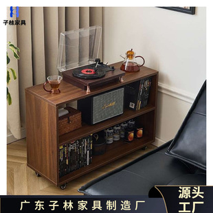 Coffee Table Multifunctional Square Storage Small Apartment Storage Cabinet Living Room Sofa Retro Side Table American Style Removable for Bedroom