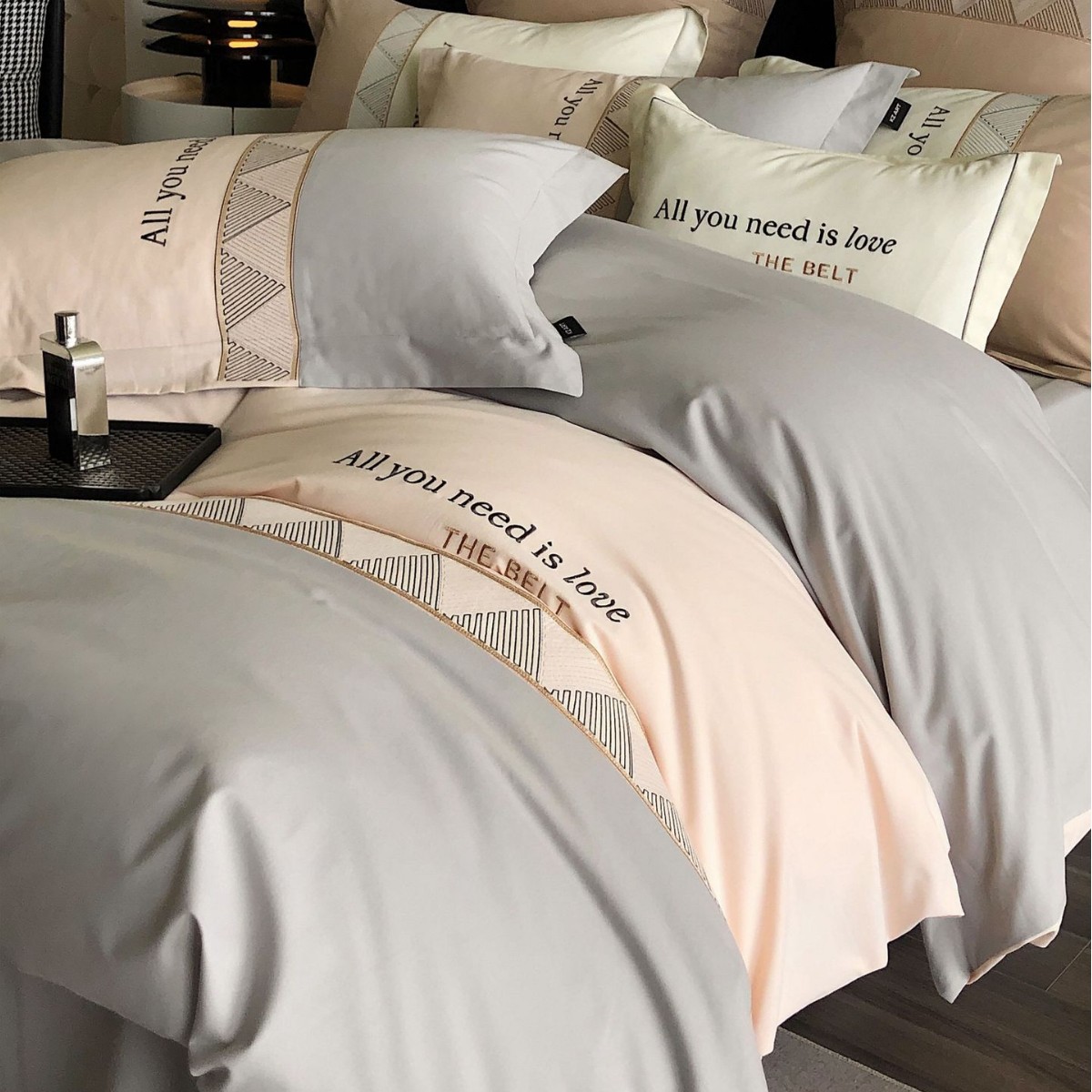 Otoño y invierno A clase espesa bordada algodón de lana larga molida cuatro piezas de algodón puro sábanas de algodón de tres piezas de tela doméstica 4