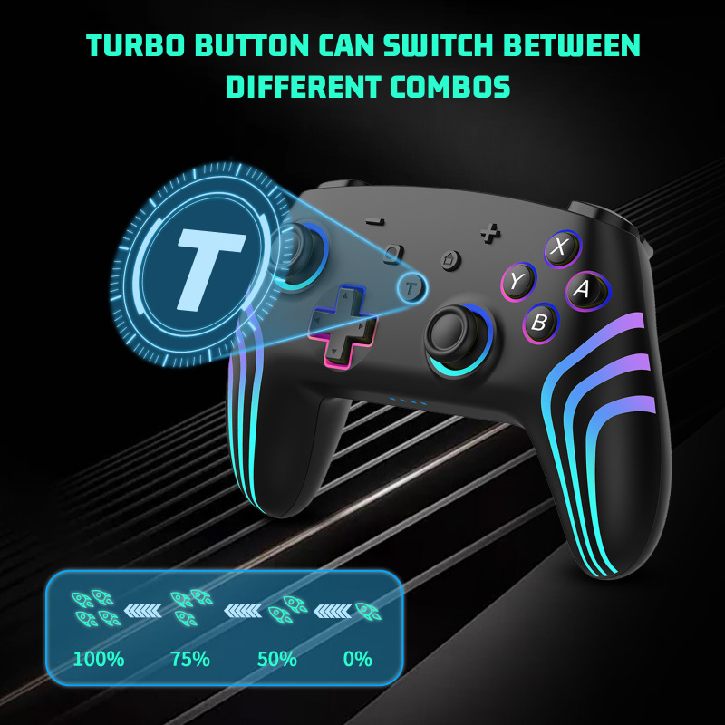 SWITCH bluetoothワイヤレスハンドルandroid/IOS六軸体感振動RGB自慢ライトPCタブレット|undefined