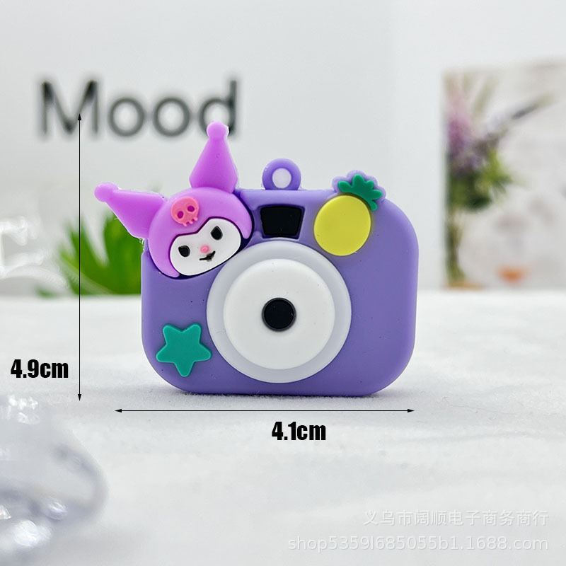 Cámara creativa Sanrio llavero muñeca colgante epoxi arqueológico caja ciega