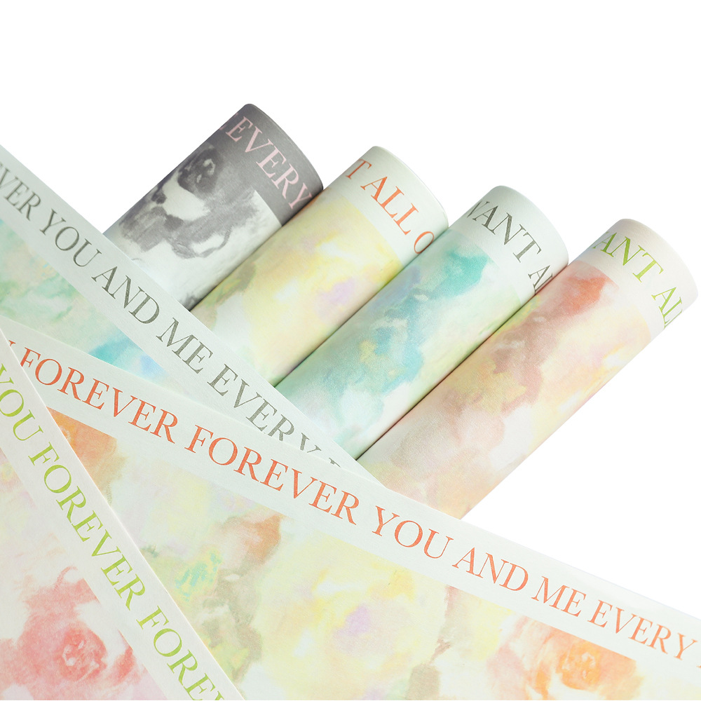 Papel de arte impermeable, papel de flores, papel de embalaje de flores, ramo de regalos, material de florista, lote