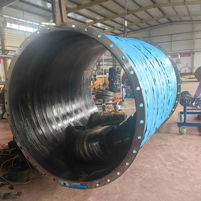 450mm钢丝骨架吸水排泥抽砂胶管 18寸防汛抗旱钢丝橡胶法兰胶管