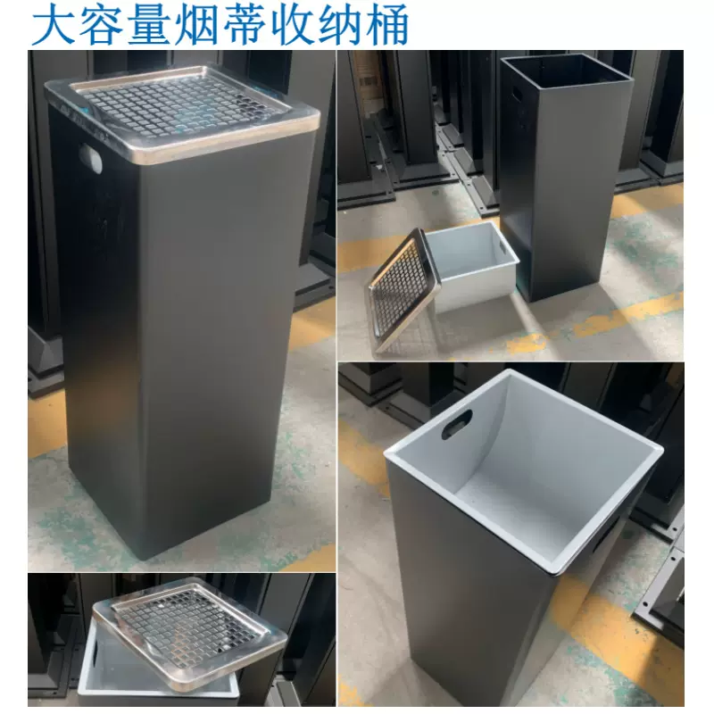 大容量烟蒂收纳桶 酒店垃圾桶 灭烟桶 带烟灰缸带盖电梯口烟灰桶