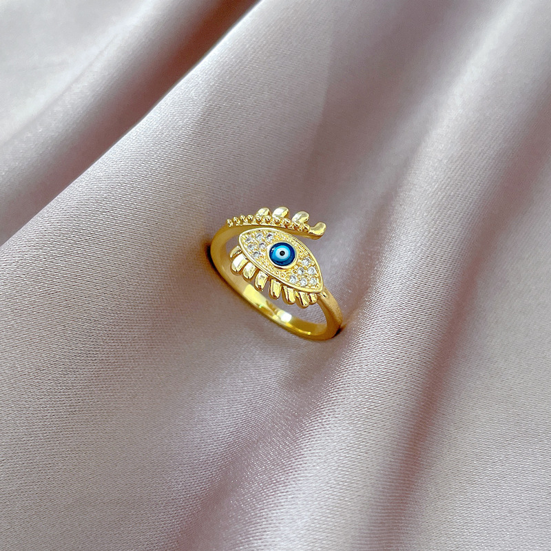 Designer Ring For Couples Adjustable Luxury Diamond Eye Style_voghion.com