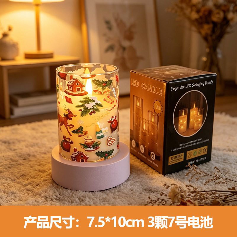 Lámpara de vela electrónica transfronteriza LED cera simulada fiesta de Navidad decoración de cumpleaños sin humo luz de atmósfera personalizada