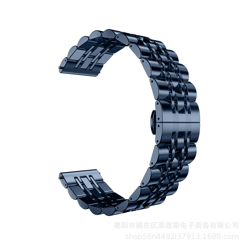 Adecuado para Samsung Galaxy watt4 Huawei GT3 reloj inteligente Correa siete cuentas de acero inoxidable metal Apple Correa