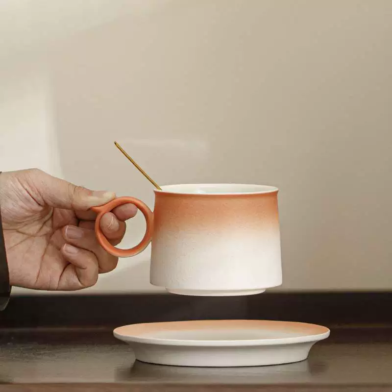 Coffee creative ceramic set, tea cup, Birthday gift