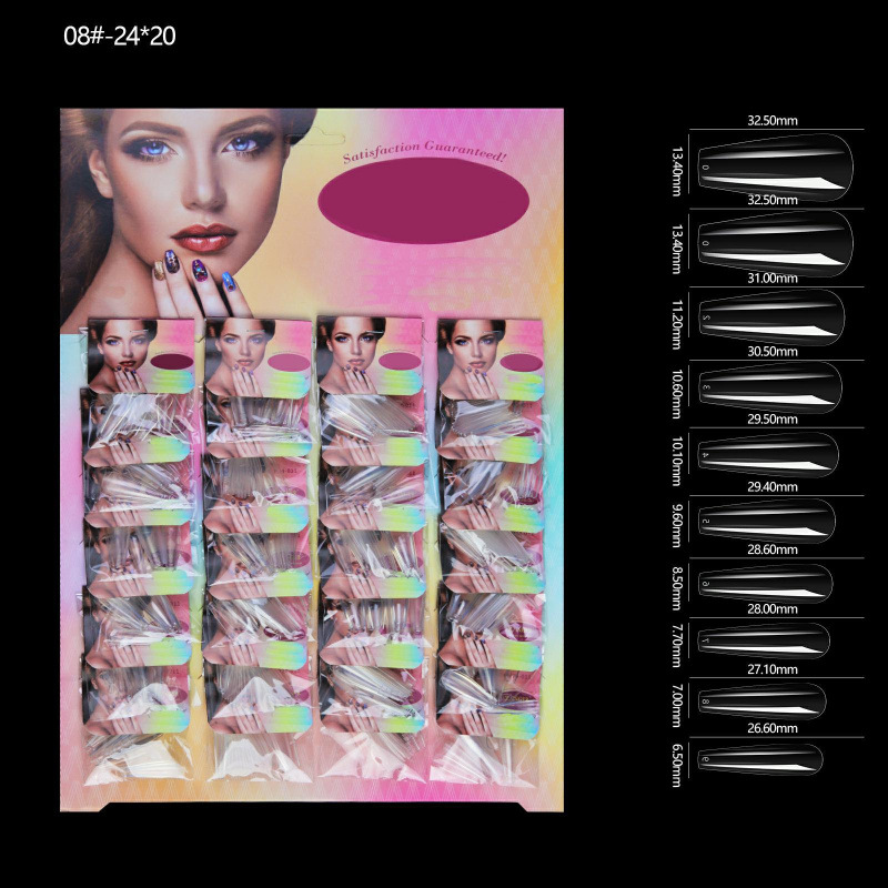 Fábrica directa de nuevos productos de manicura de color sólido 24 paquetes de tarjetas de uñas parches de manicura falsas uñas al por mayor