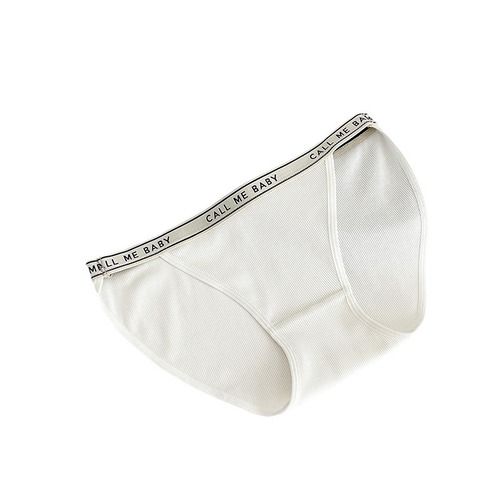 Nordic sports style long legs 8506 simple high slit threaded girls mid-waist underwear 7A cotton briefs