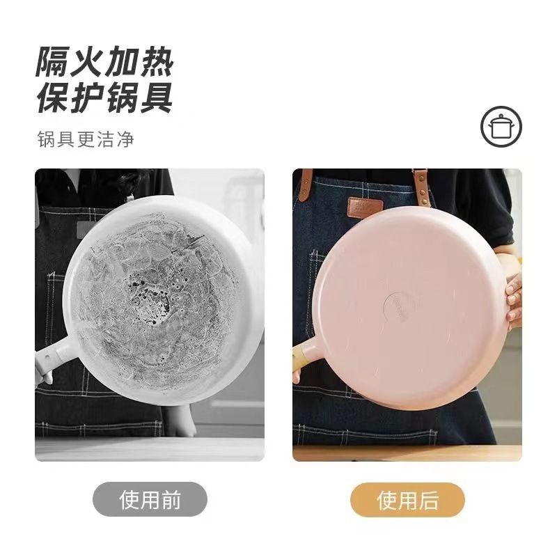 Neoflam cocina estufa de gas estufa de gas placa de conducción de calor hogar desmontable a prueba de quemaduras placa de descongelación multifuncional negra