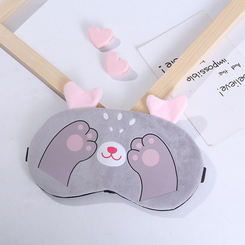 Mască de dormit din pluș pentru copii cu pachet de răcire_voghion.com