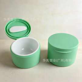 厂家现货定制勺子100g翻盖新款可替换内胆圆罐78牙卸妆膏罐pp单层